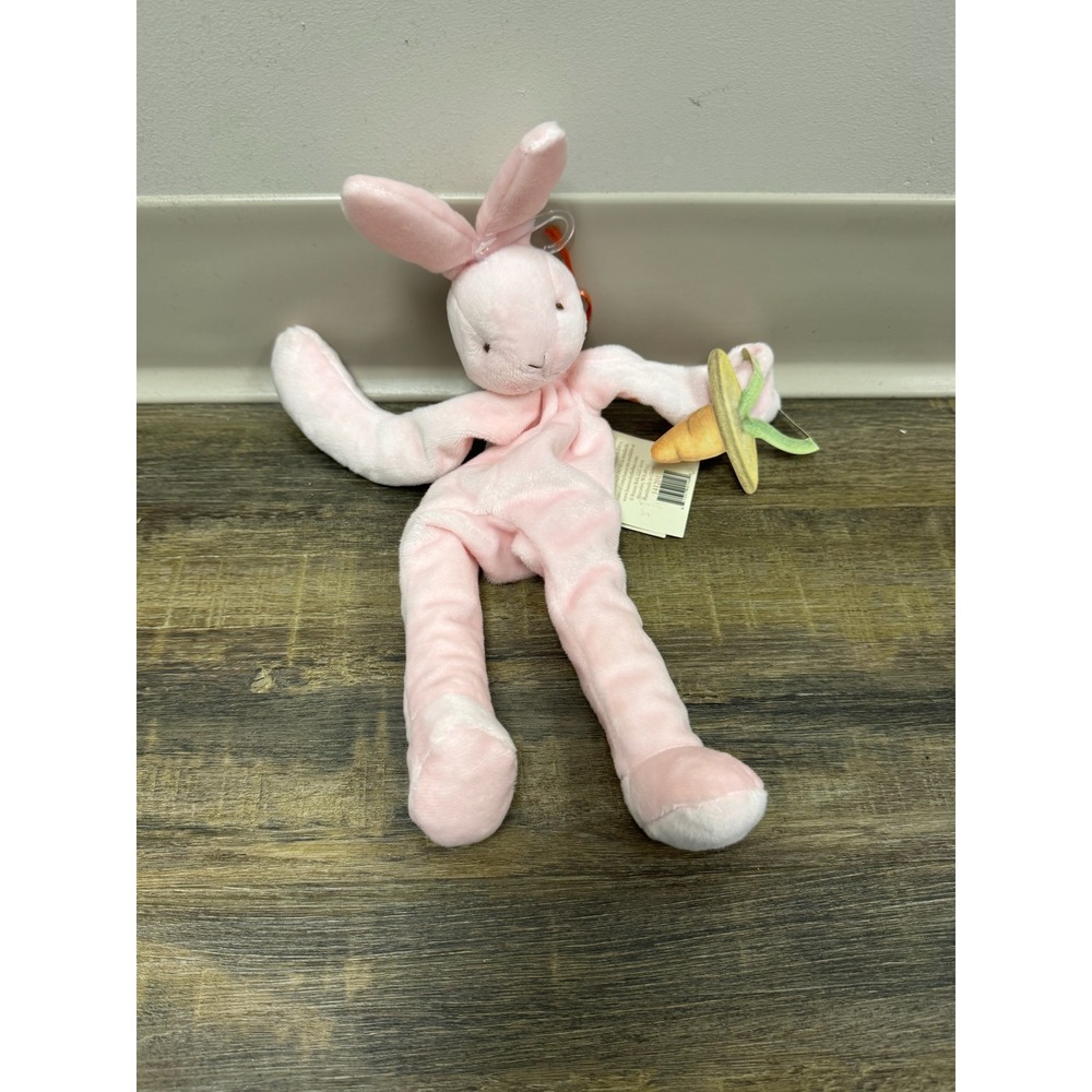 Bunnies By The Bay Blossom Silly Buddy Pink Bunny Rabbit Plush Carrot 141201 NWT
